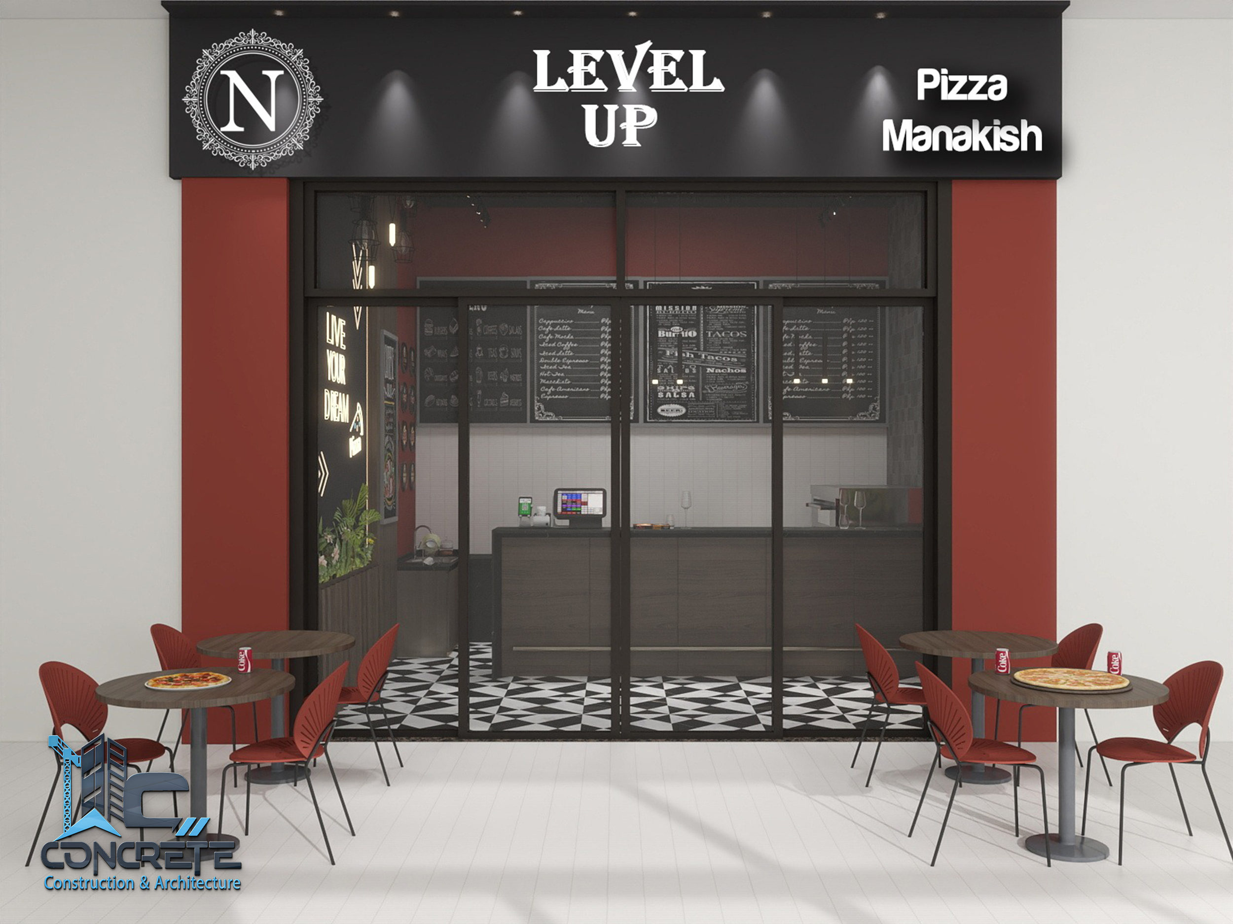 عايز تفتح مشروع قوي؟ شوف تصميم محل البيتزا ده! لو بتحلم بمحل يشدّ العين من أول نظرة…